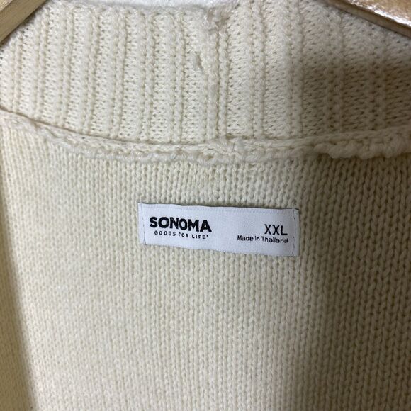 New Sonoma The Everyday Cardigan White Oak Open Front Pockets Women’s XXL - Picture 3 of 11